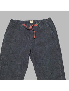 J Crew Pants Mens  Navy Blue Corduroy Chino Belted Straight Leg Cords L